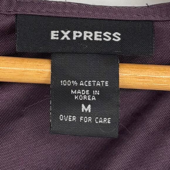 Express Deep Purple One Shoulder Y2K Slouchy Ruched Top Size M - Picture 5 of 6